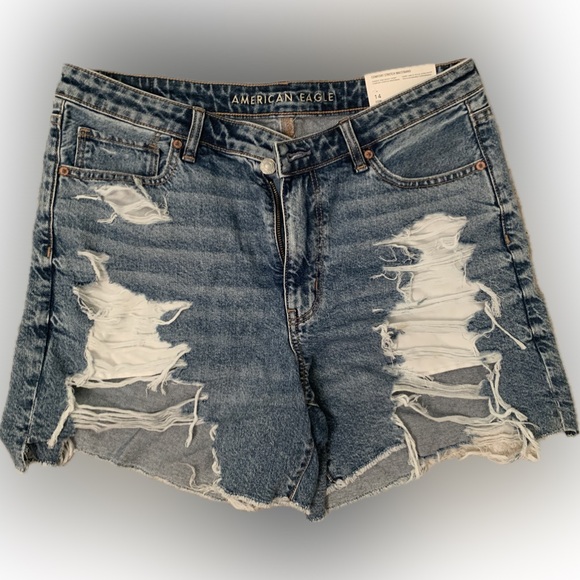 American Eagle Outfitters Pants - American Eagle Outfitters Blue Jean Shorts Distressed Style